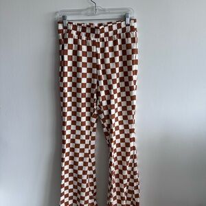 Grayson Threads Brown and White Checkered Pants